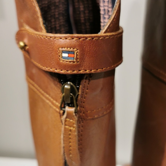 Tommy Hilfiger women's leather Brown boots - Picture 7 of 12